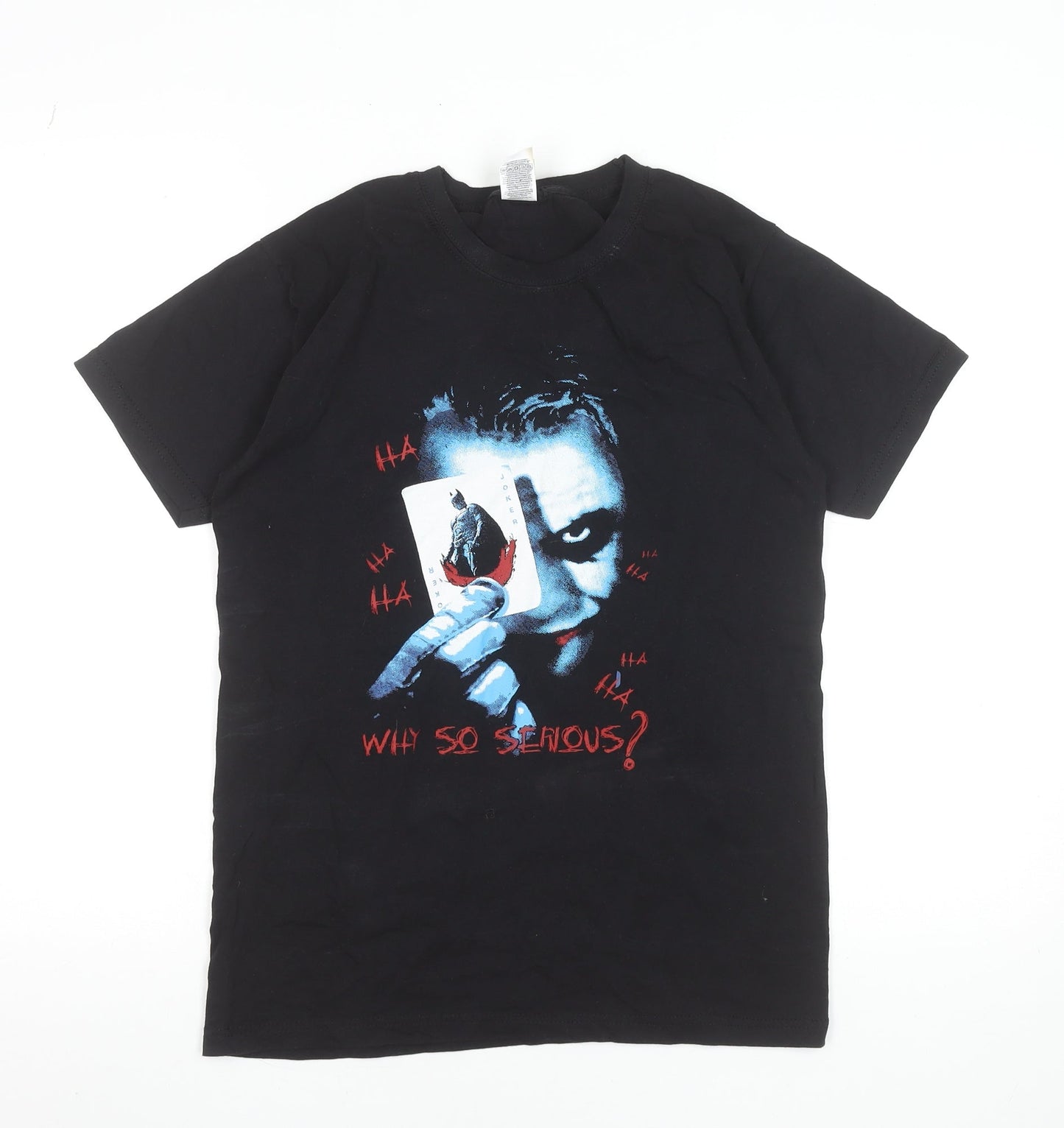 The Dark Knight Joker Why So Serious Black Cotton Men's T-Shirt Size S