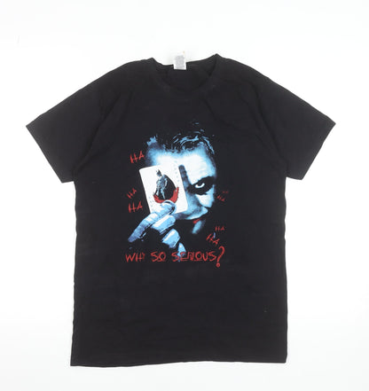 The Dark Knight Joker Why So Serious Black Cotton Men's T-Shirt Size S