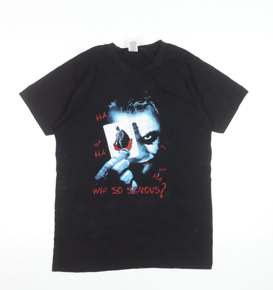 The Dark Knight Joker Why So Serious Black Cotton Men's T-Shirt Size S