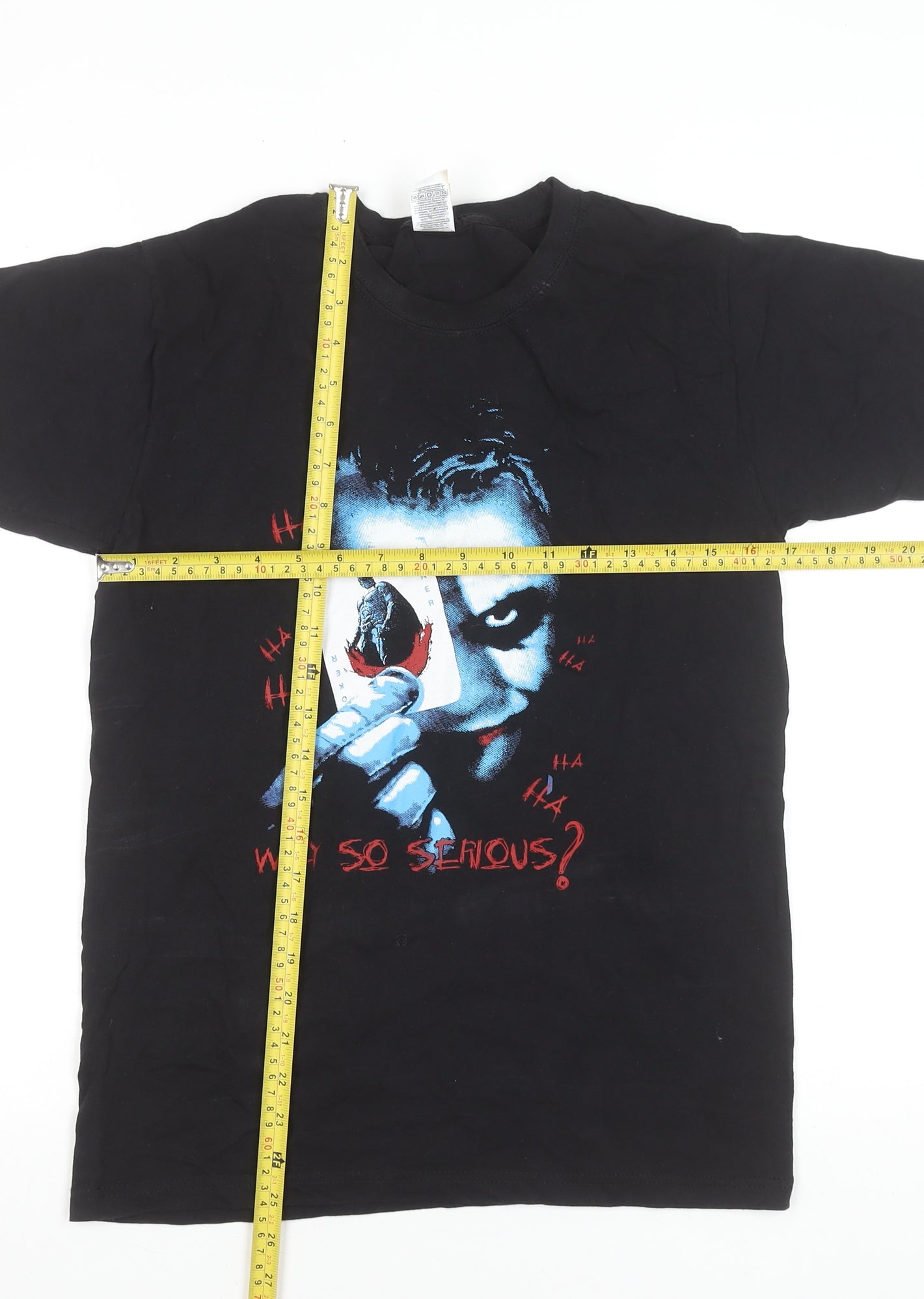 The Dark Knight Joker Why So Serious Black Cotton Men's T-Shirt Size S