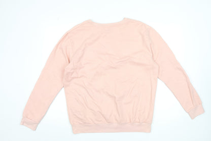 Womens UK Size 14 Disney Pink Pullover Sweatshirt