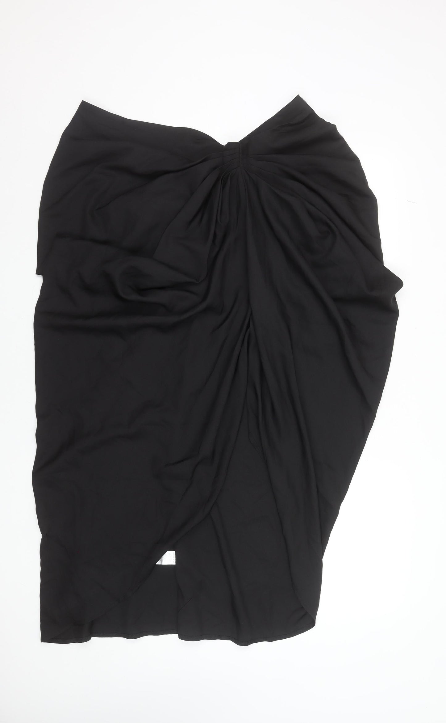 PrettyLittleThing Women Black Size 22 Wrap Midi Skirt