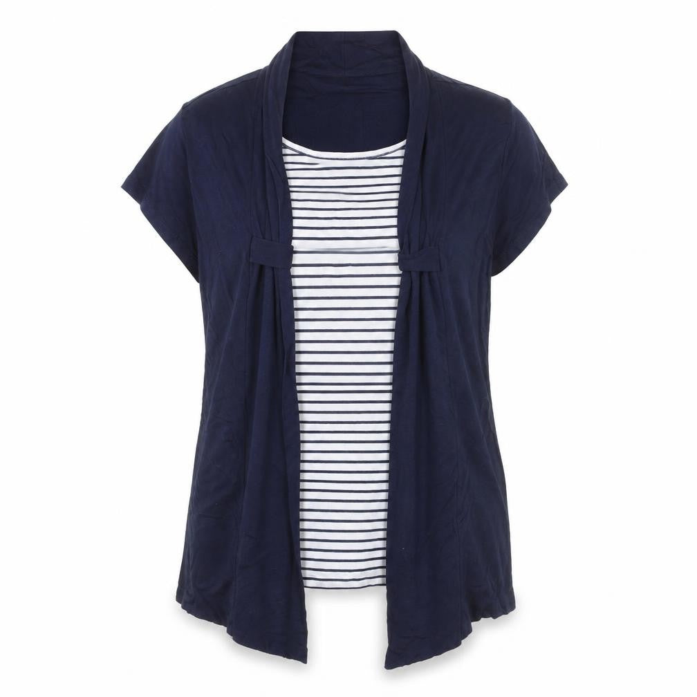 Womens UK Size XL BASSINI Blue Tunic Blouse