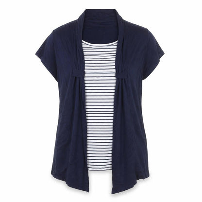 Womens UK Size XL BASSINI Blue Tunic Blouse