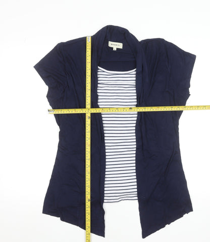 Womens UK Size XL BASSINI Blue Tunic Blouse