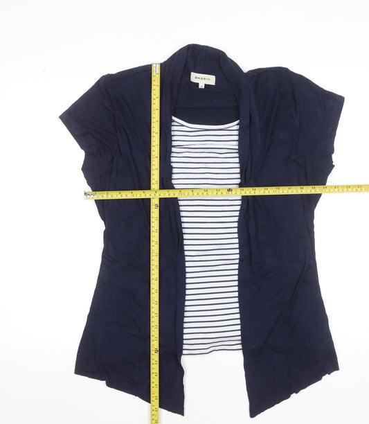 Womens UK Size XL BASSINI Blue Tunic Blouse
