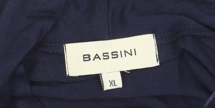 Womens UK Size XL BASSINI Blue Tunic Blouse