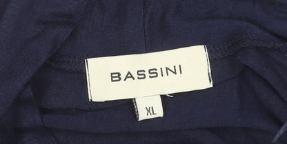 Womens UK Size XL BASSINI Blue Tunic Blouse