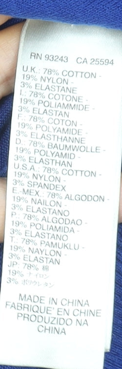 Diesel Men’s Blue V-Neck Cotton Jumper XL Regular Fit