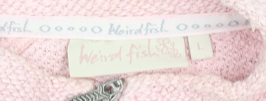 Womens UK Size L Weird Fish Pink Basic Jacket