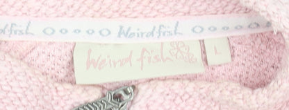 Womens UK Size L Weird Fish Pink Basic Jacket