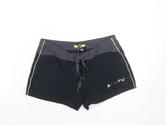 Firefly Womens Black Size 8 Athletic Shorts Polyester Quick Dry