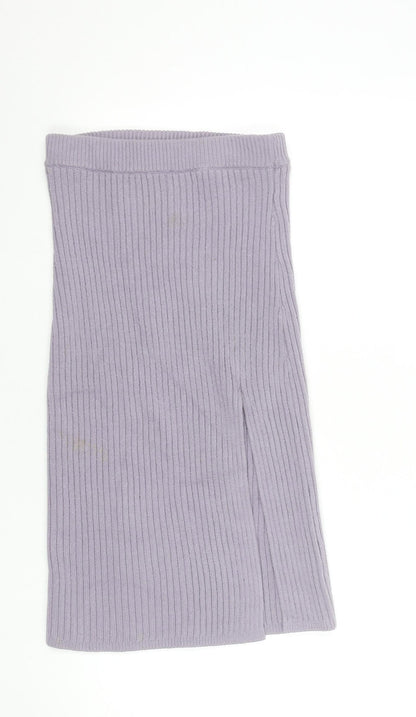 Hollister Women’s Purple Knit Ribbed Midi Skirt XS Ultra High Rise
