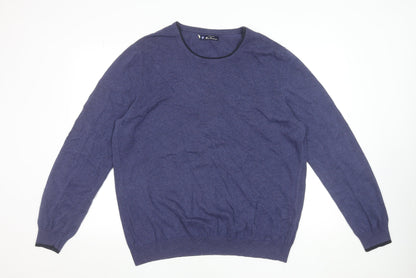 Ben Sherman Men's Blue XL Cotton Crew Neck Pullover Jumper