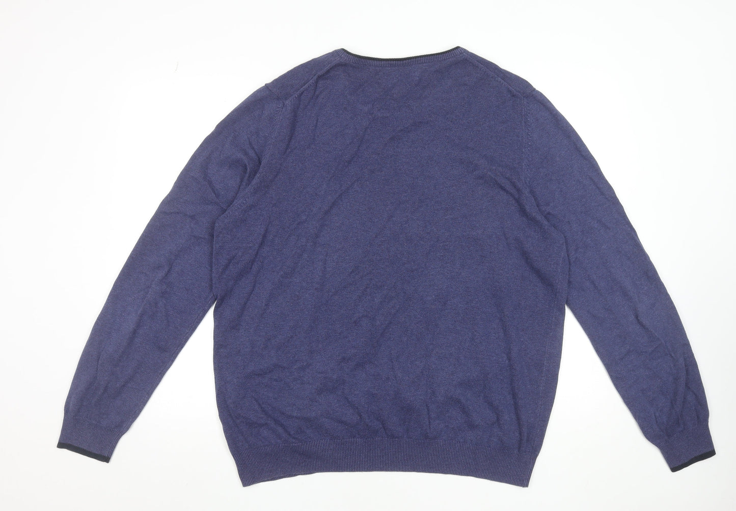 Ben Sherman Men's Blue XL Cotton Crew Neck Pullover Jumper