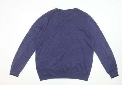 Ben Sherman Men's Blue XL Cotton Crew Neck Pullover Jumper