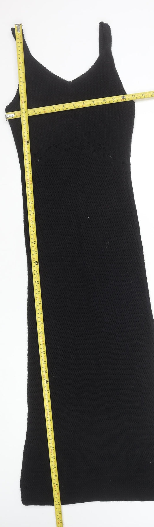 Old Navy Women's Black XS Cotton Knit Midi Slip Dress