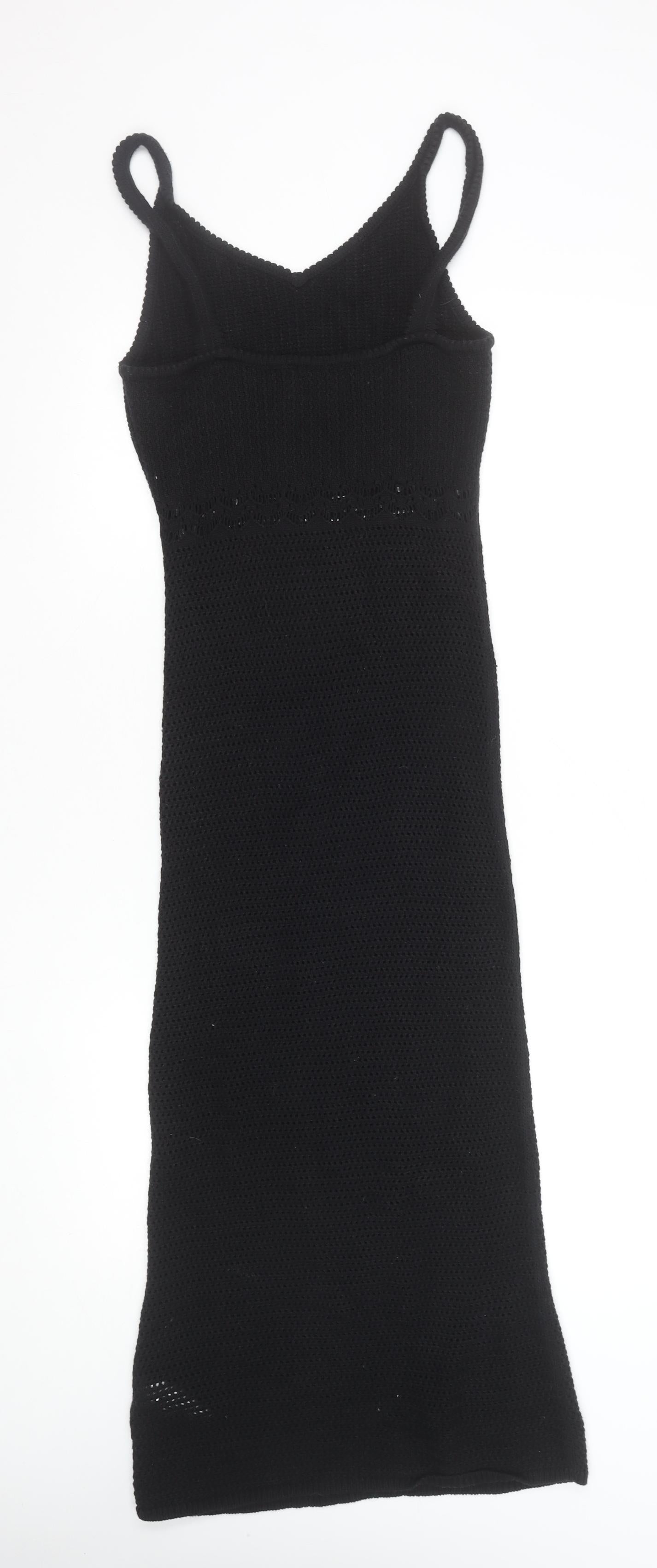 Old Navy Women's Black XS Cotton Knit Midi Slip Dress