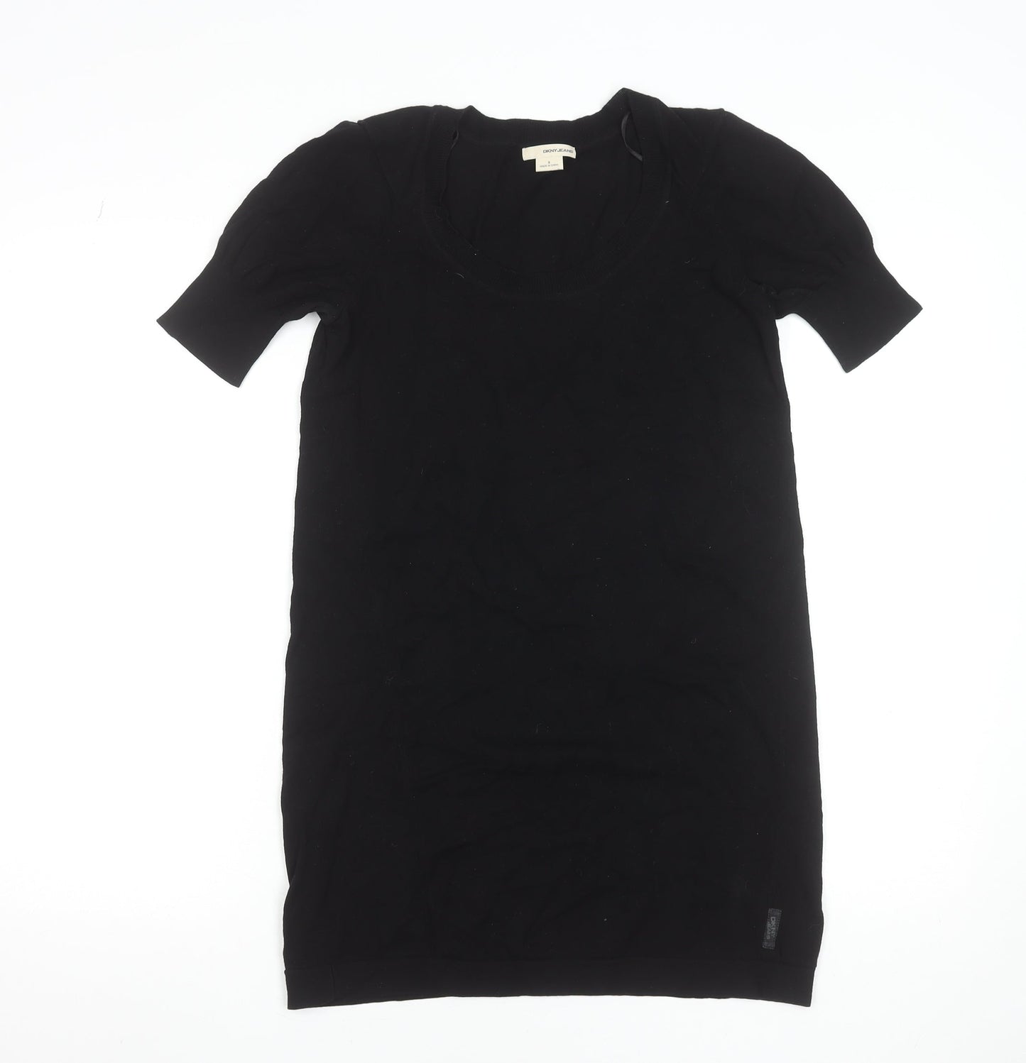 DKNY Jeans Women’s Black Short Sleeve Knit T-Shirt Dress Size S