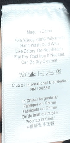 DKNY Jeans Women’s Black Short Sleeve Knit T-Shirt Dress Size S