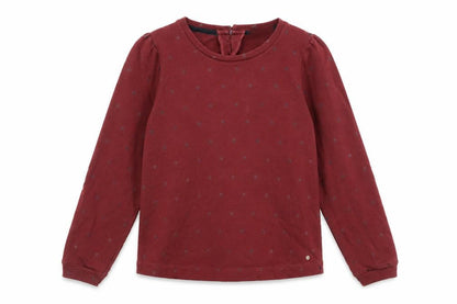 FatFace Womens Red Polka Dot Long Sleeve Pullover Sweatshirt Size 10