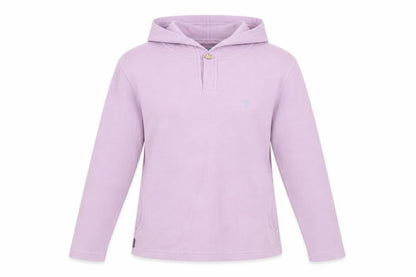 FatFace Women's Purple Size 10 Henley Hoodie Cotton Blend