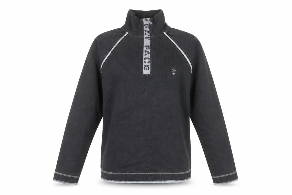 FatFace Women's Black Size 8 1/4 Zip Pullover Sweatshirt