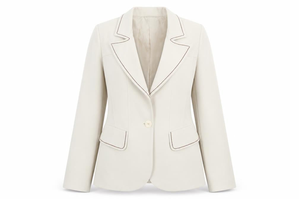 Womens UK Size 12 Studio F Regular Beige Blazer