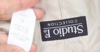 Womens UK Size 12 Studio F Regular Beige Blazer