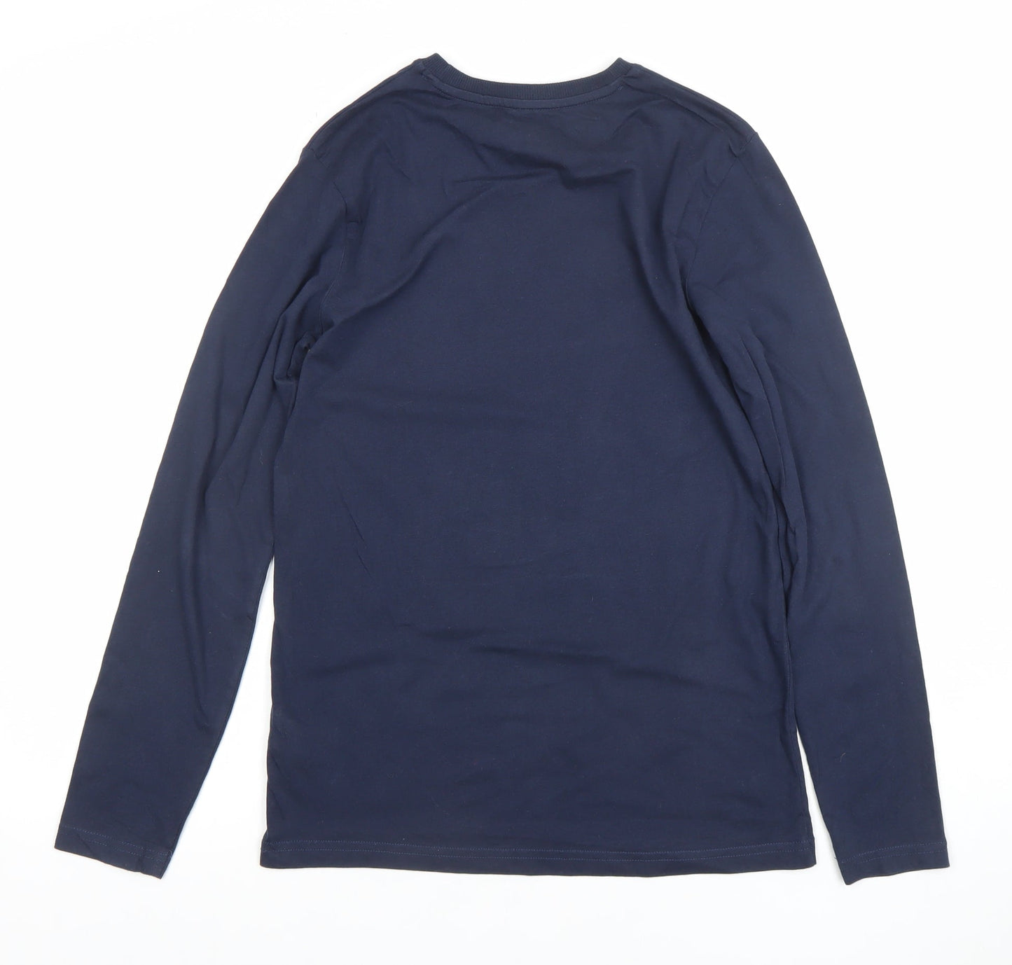 Boys UK Size 12-13 Years Marks and Spencer Blue Basic T-Shirt