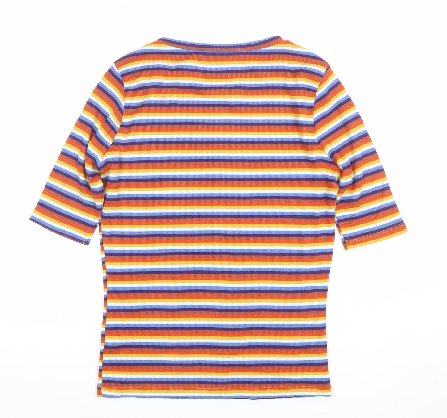 Womens UK Size 14 New Look Multicoloured Basic T-Shirt