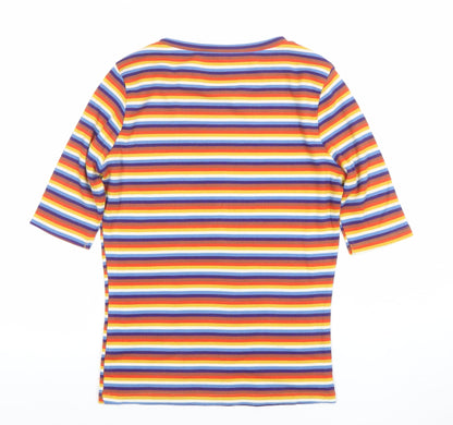 Womens UK Size 14 New Look Multicoloured Basic T-Shirt
