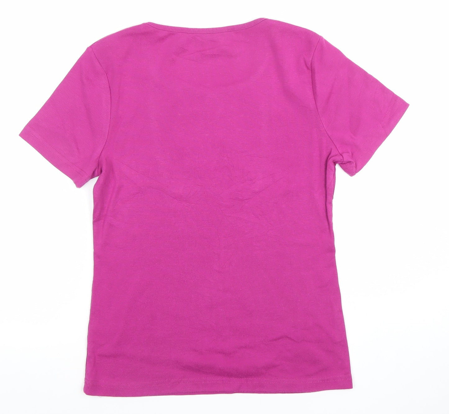 Womens UK Size XS Bon Casual Pink Basic T-Shirt