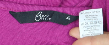 Womens UK Size XS Bon Casual Pink Basic T-Shirt