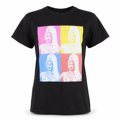Womens UK Size 2XS RuPaul Black Basic T-Shirt
