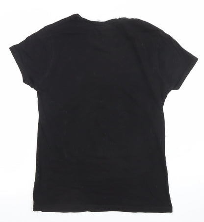 Womens UK Size 2XS RuPaul Black Basic T-Shirt