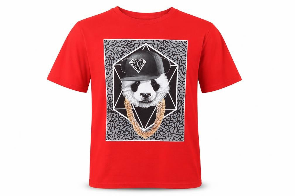 Boys UK Size L The Young & Wild Red Basic T-Shirt