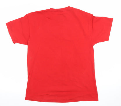 Boys UK Size L The Young & Wild Red Basic T-Shirt