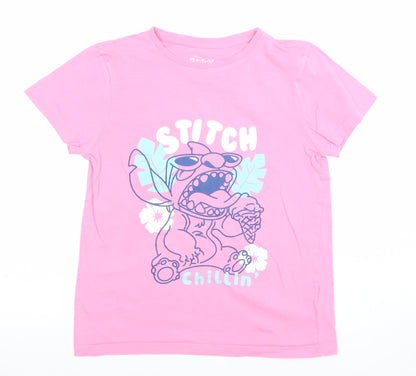 Girls UK Size 10-11 Years Disney at Primark Pink Basic T-Shirt