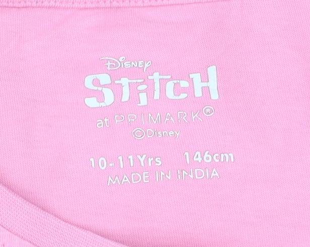 Girls UK Size 10-11 Years Disney at Primark Pink Basic T-Shirt