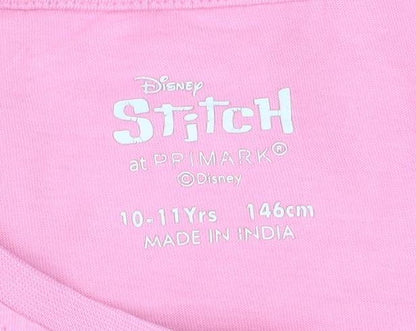 Girls UK Size 10-11 Years Disney at Primark Pink Basic T-Shirt