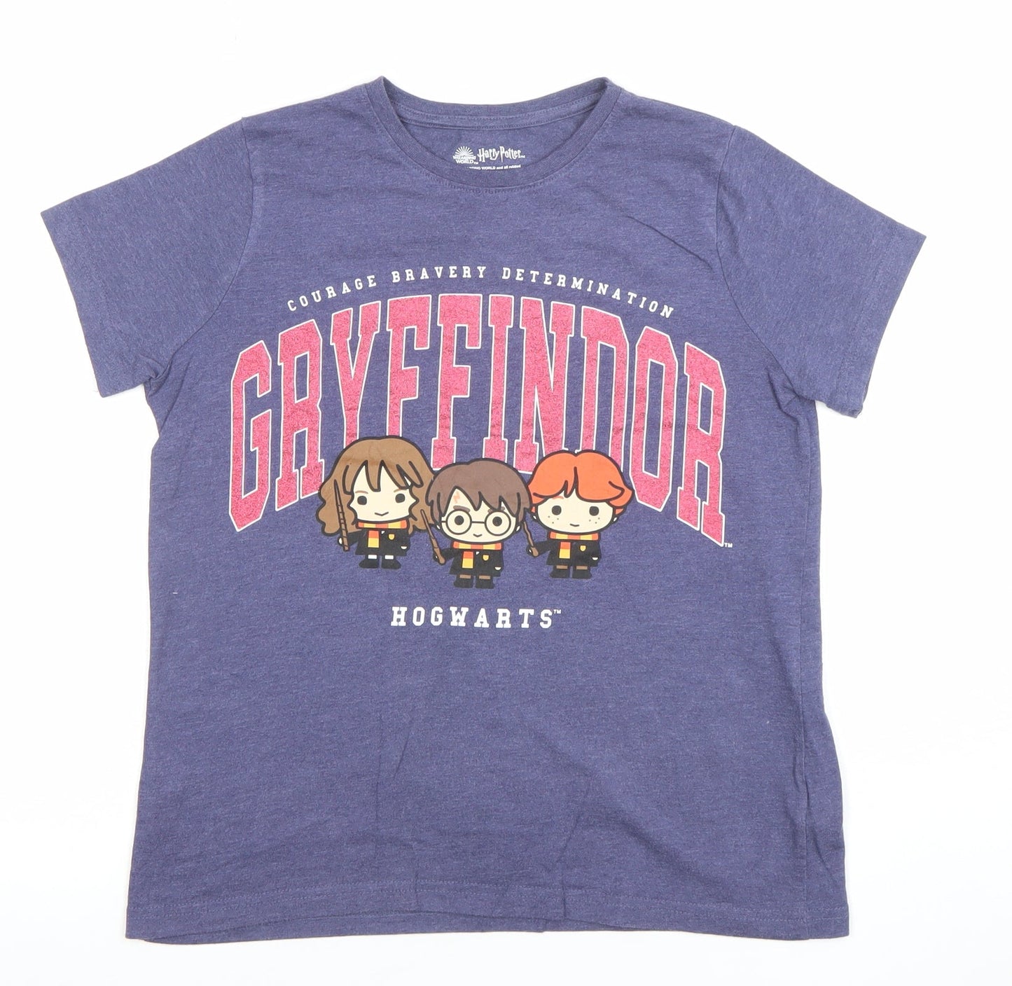 Girls UK Size 10-11 Years Harry Potter Blue Basic T-Shirt
