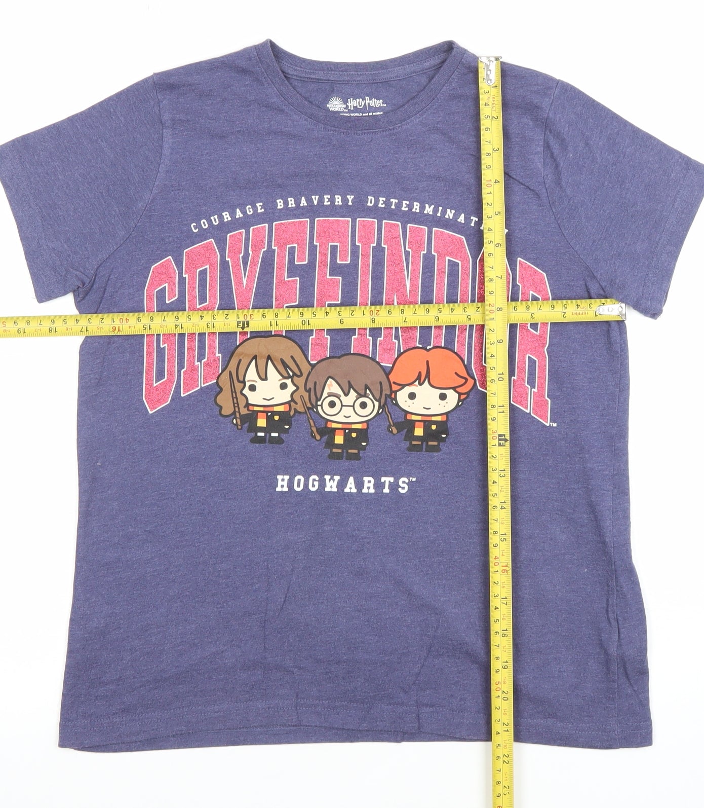 Girls UK Size 10-11 Years Harry Potter Blue Basic T-Shirt