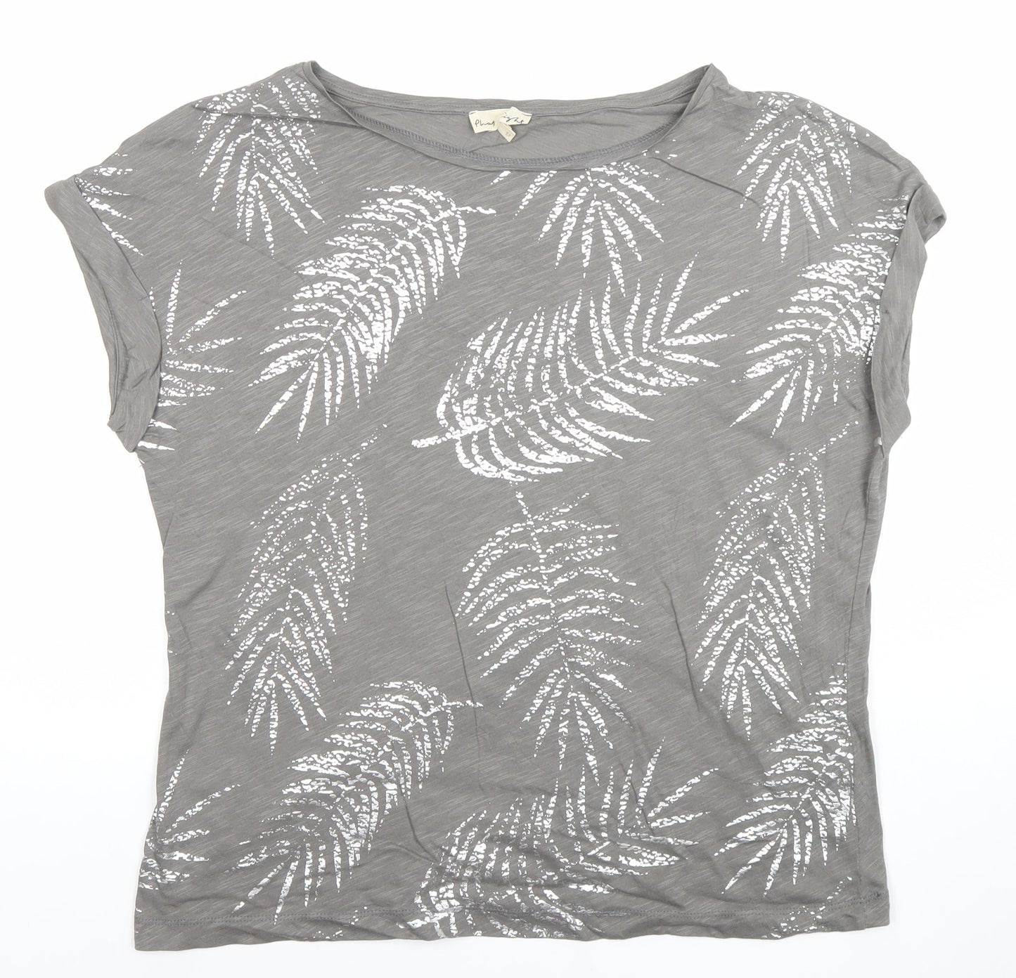 Womens UK Size 14 Phase Eight Grey Basic T-Shirt