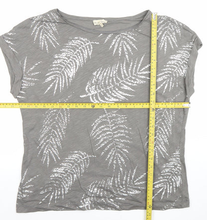 Womens UK Size 14 Phase Eight Grey Basic T-Shirt