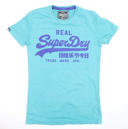 Superdry Men’s Blue Small Crew Neck Graphic Print T-Shirt