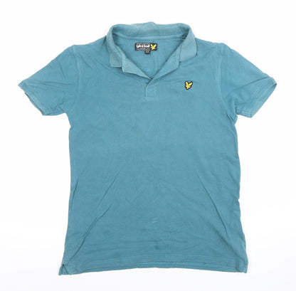 Boys UK Size 12-13 Years Lyle & Scott Blue Basic Polo