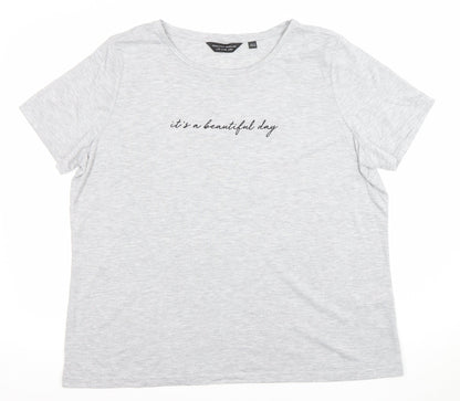 Womens UK Size 20 Dorothy Perkins Grey Basic T-Shirt