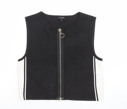 Womens UK Size 12 River Island Black Cropped Tank