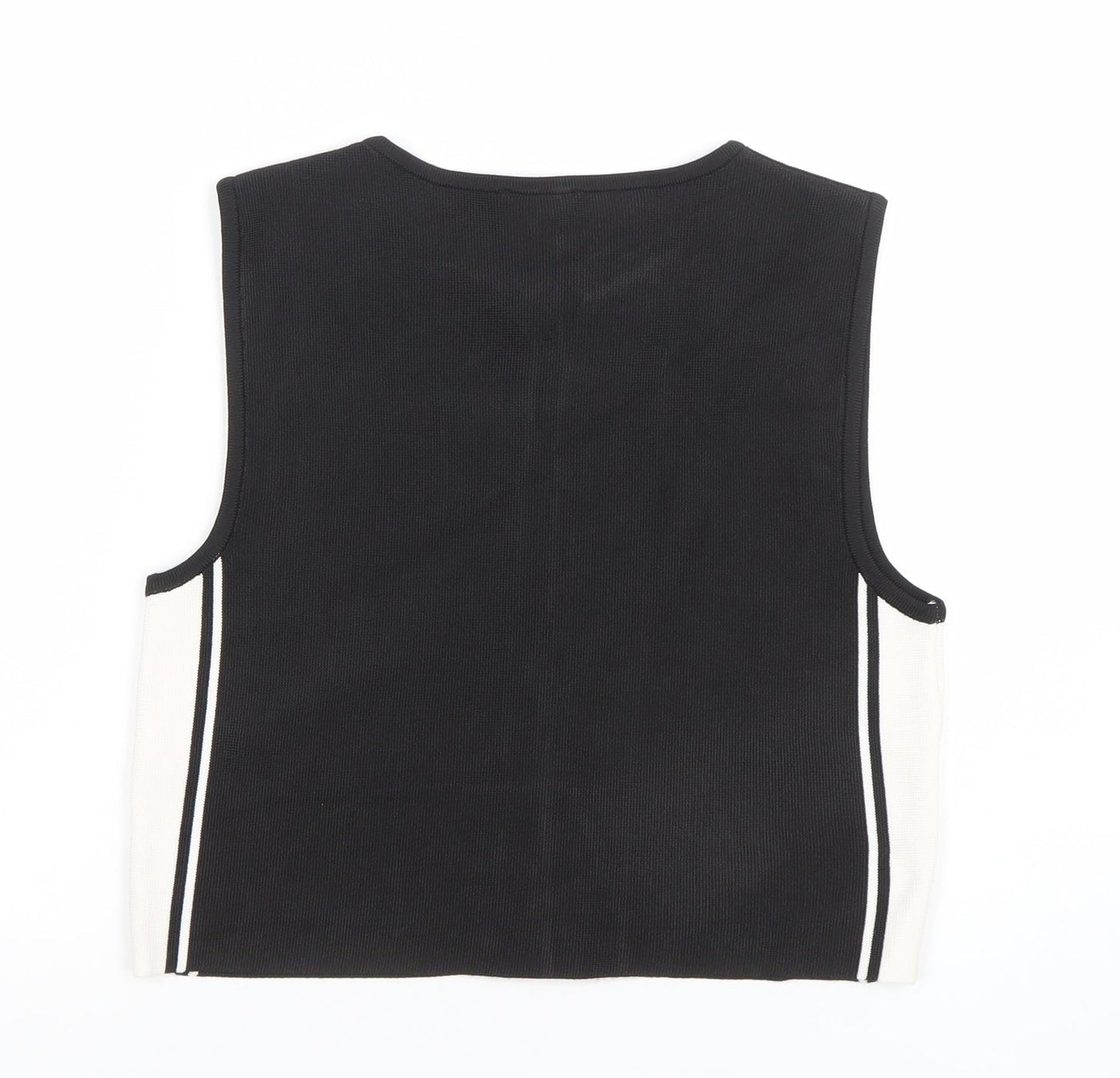 Womens UK Size 12 River Island Black Cropped Tank